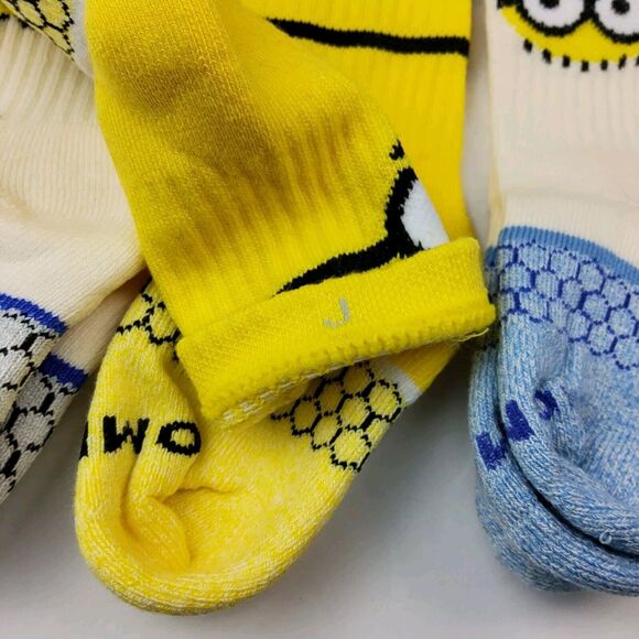 Bombas Junior Minions Lof Of 4 Pairs Socks Size J (8T-11T) - Picture 3 of 3